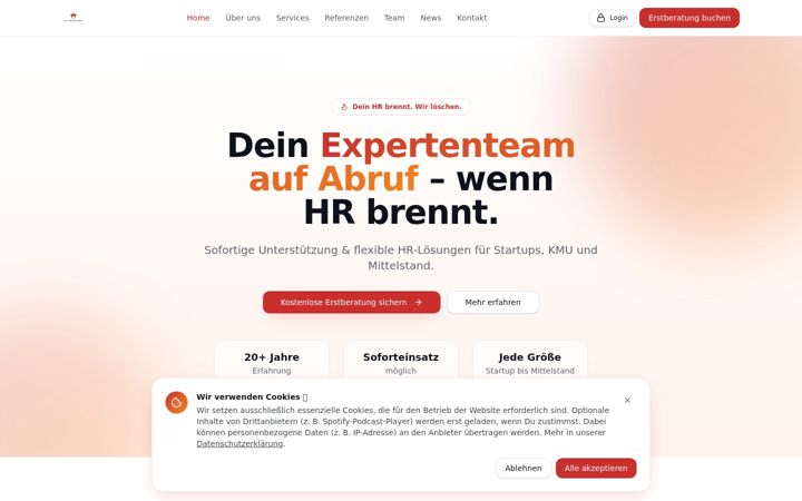 Screenshot of hr-firefighters.de