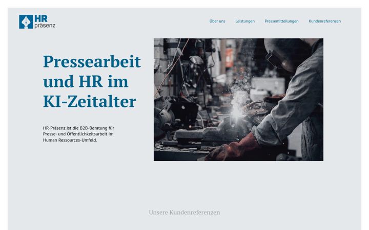 Screenshot of hr-praesenz.de