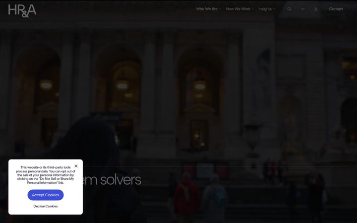 Screenshot of hraadvisors.com
