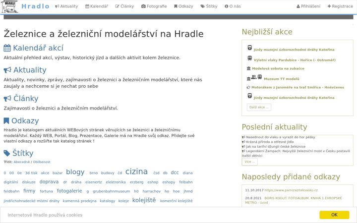 Screenshot of hradlo.cz