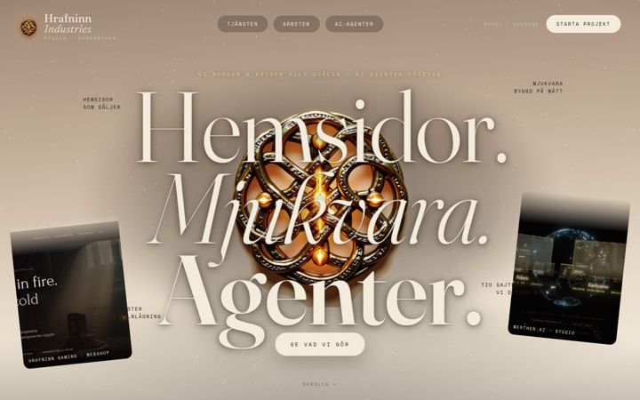Screenshot of hrafninn.se