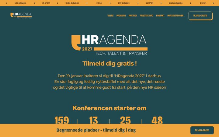 Screenshot of hragenda.dk