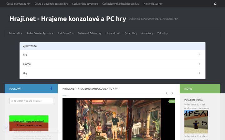 Screenshot of hraji.net