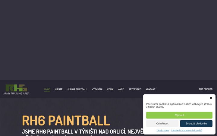 Screenshot of hrajpaintball.cz