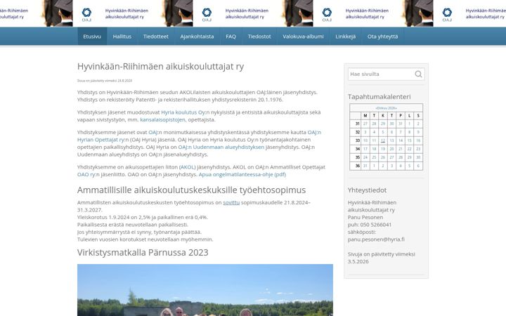 Screenshot of hrak.fi