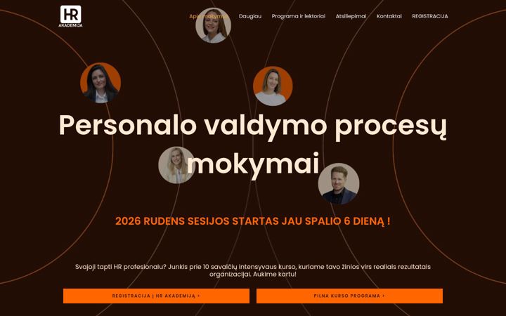 Posnetek zaslona hrakademija.lt