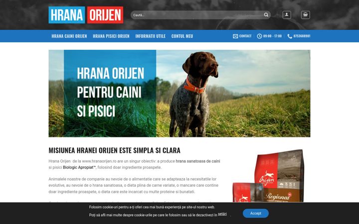 Screenshot of hranaorijen.ro