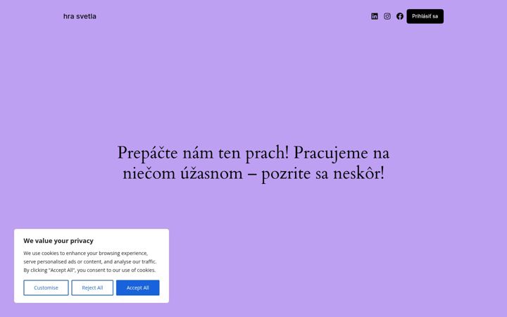 Screenshot of hrasvetla.sk