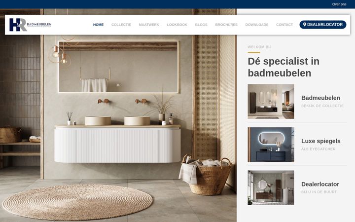 Screenshot of hrbadmeubelen.nl