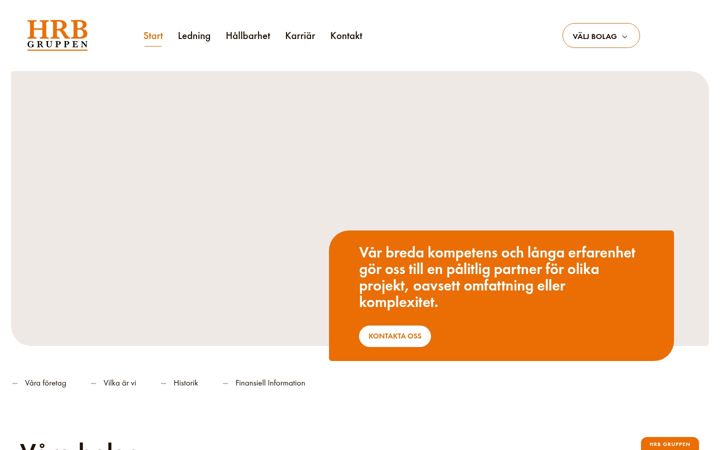 Screenshot of hrbgruppen.se