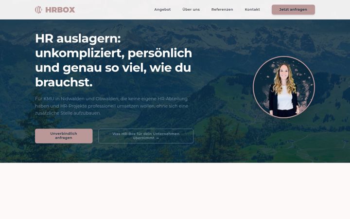 Screenshot of hrbox.ch
