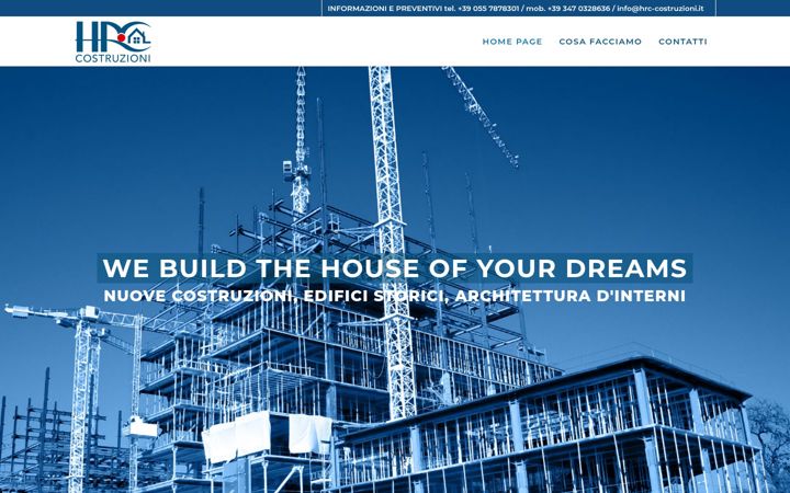 Kuvakaappaus sivustosta hrc-costruzioni.it