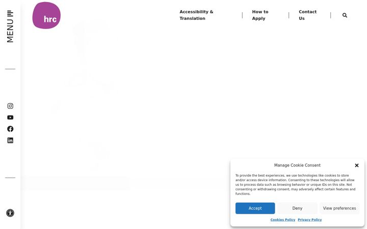 Screenshot of hrc.ac.uk