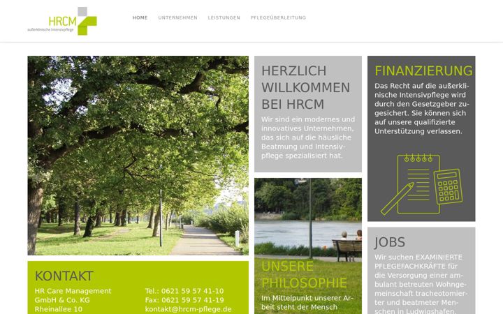 Screenshot of hrcm-pflege.de