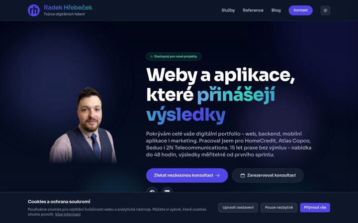 Screenshot of hrebecek.cz
