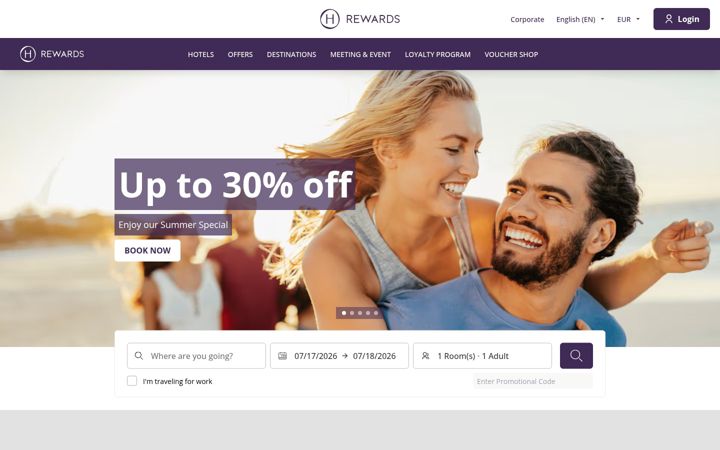 Screenshot of hrewards.com