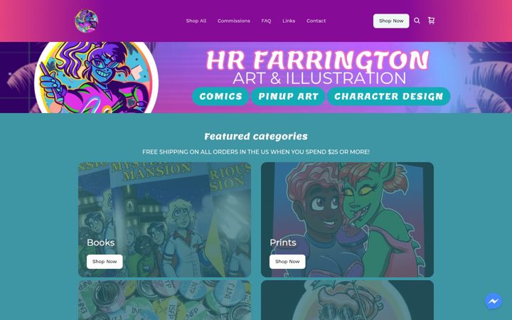 Captura de pantalla de hrfarringtonshop.square.site
