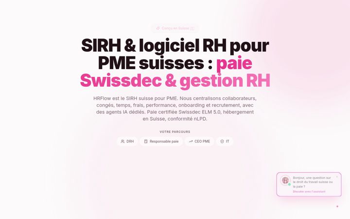 Screenshot of hrflow.ch