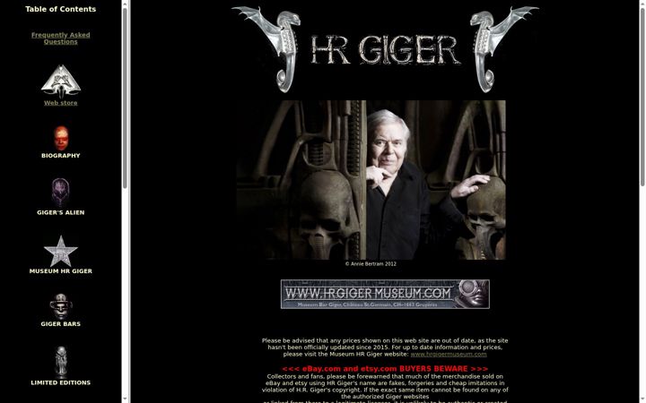 Screenshot of hrgiger.com