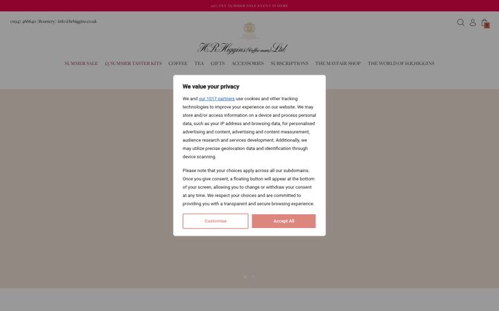 Screenshot of hrhiggins.co.uk