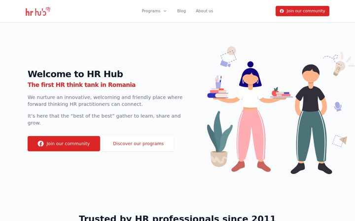 Screenshot of hrhub.ro