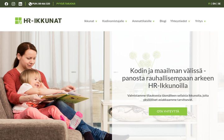 Posnetek zaslona hrikkunat.fi