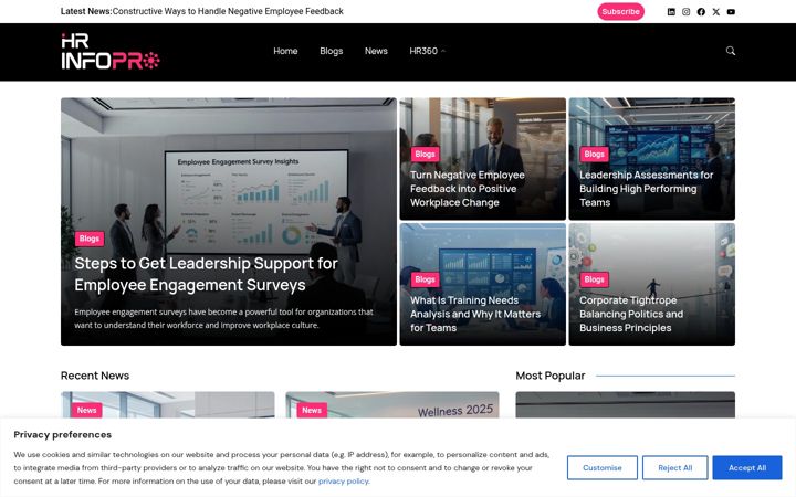 Screenshot of hrinfopro.com