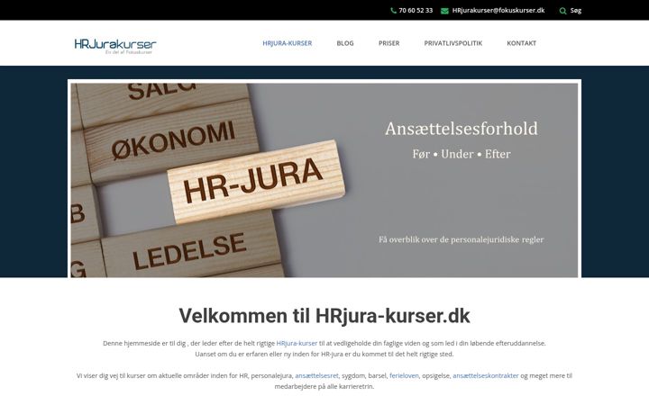 Screenshot of hrjurakurser.dk