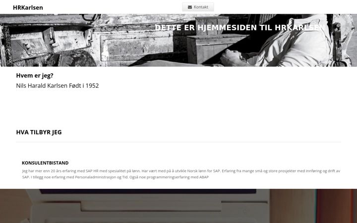 Screenshot of hrkarlsen.no