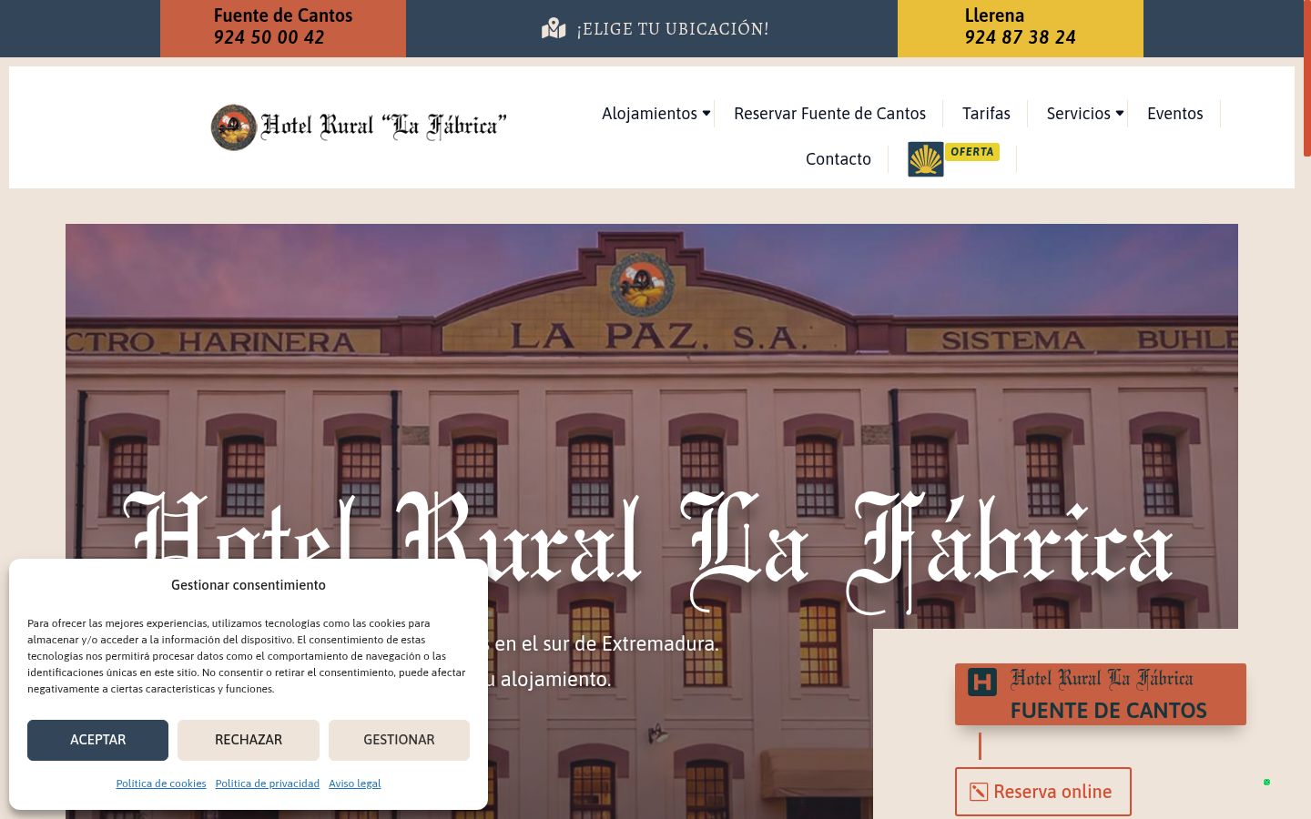 Capture d'écran de la bannière de consentement affichée avant toute interaction