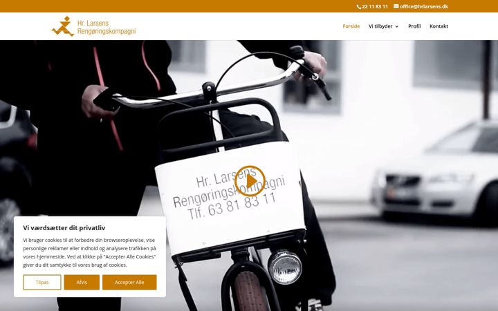 Screenshot of hrlarsen.dk
