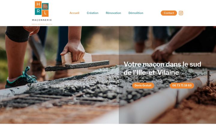 Screenshot of hrlmaconnerie.fr