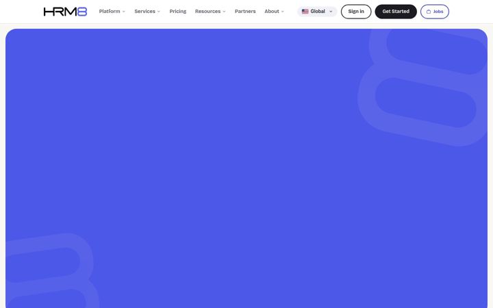 Screenshot of hrm8.com