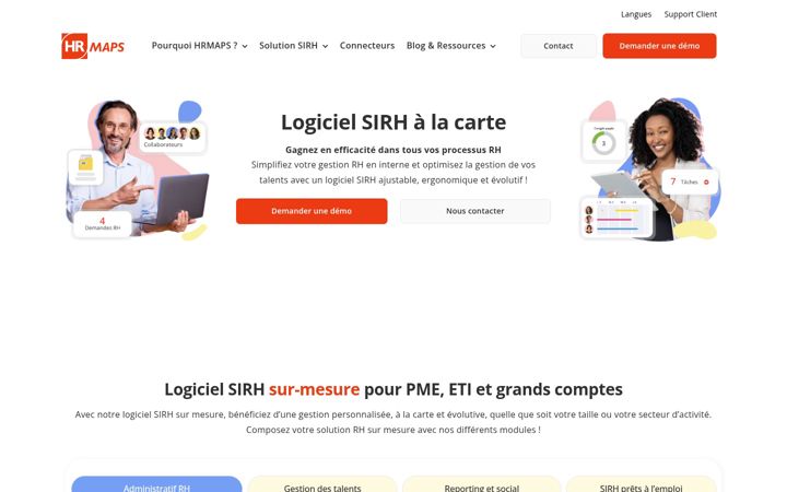 Screenshot of hrmaps.fr