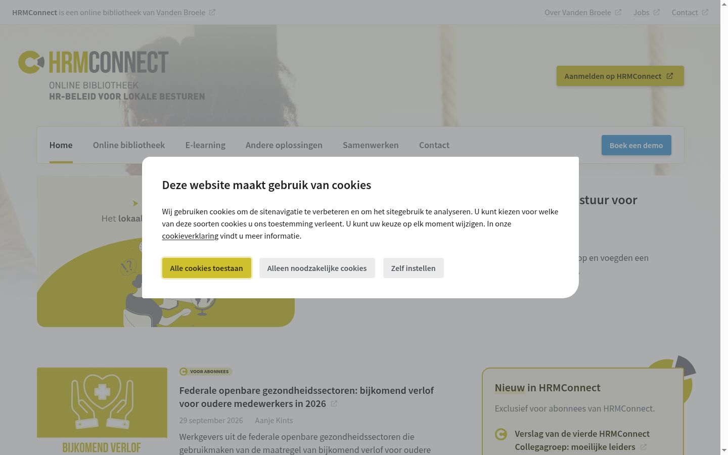 Capture d'écran de la bannière de consentement affichée avant toute interaction