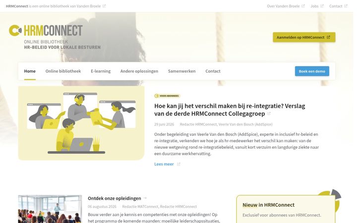 Screenshot of hrmconnect.be