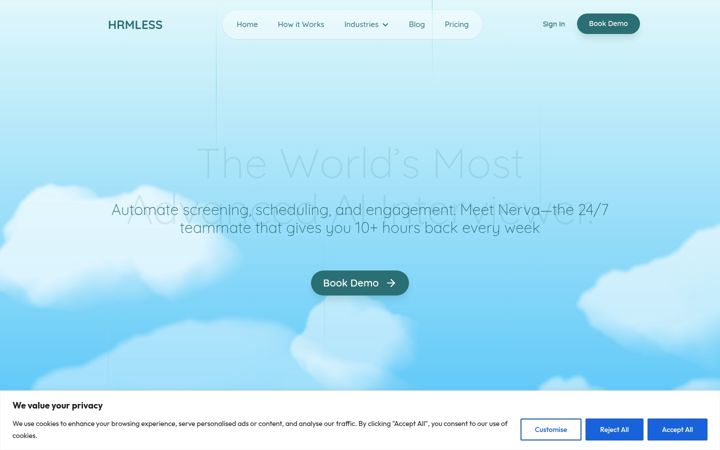 Screenshot of hrmless.com