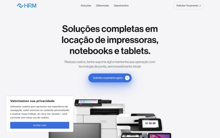 Screenshot of hrmtech.com.br