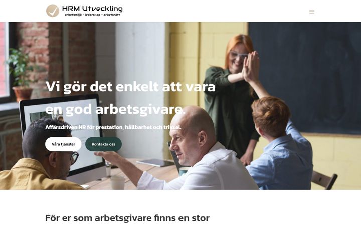 Screenshot of hrmutveckling.se