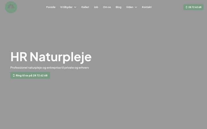 Screenshot of hrnaturpleje.dk