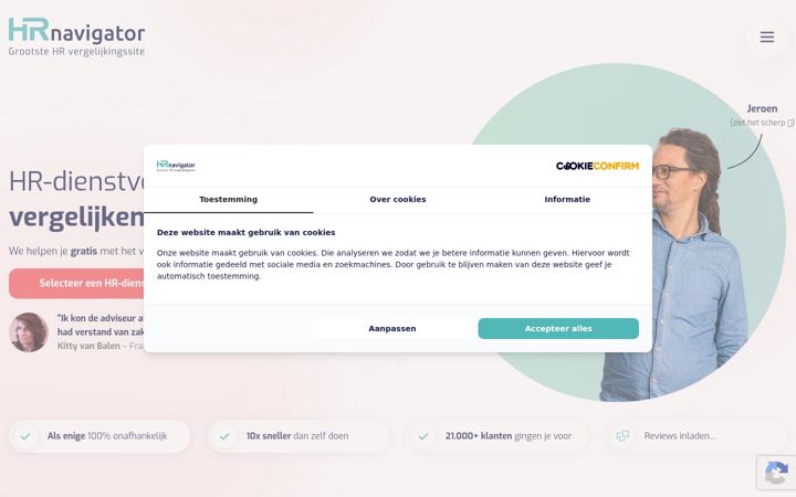 Screenshot of hrnavigator.nl