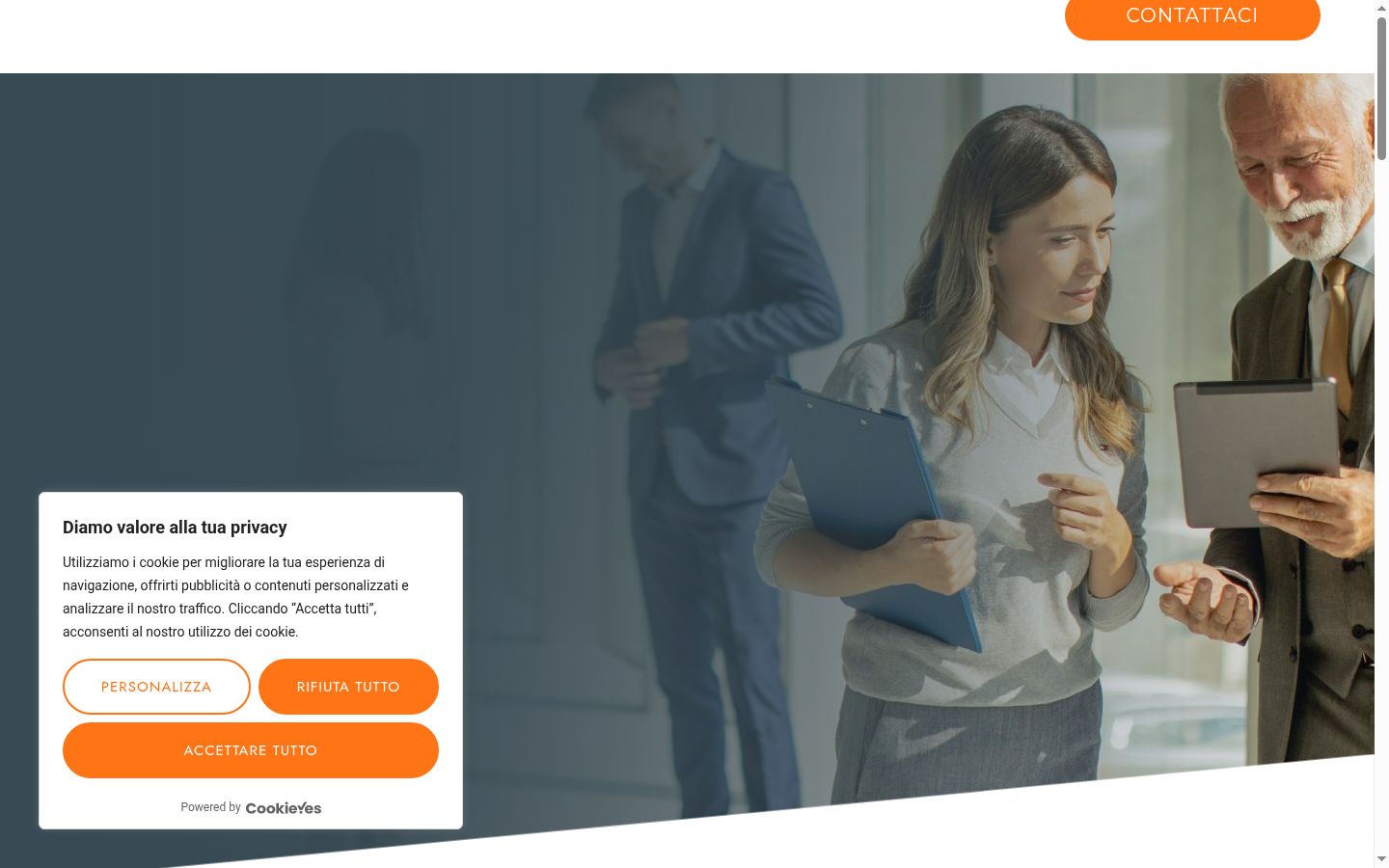 Capture d'écran de la bannière de consentement affichée avant toute interaction