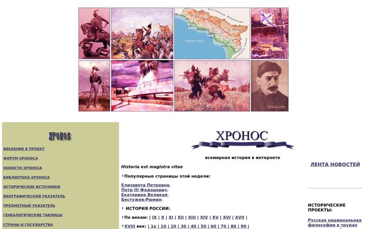Screenshot ta' hrono.info