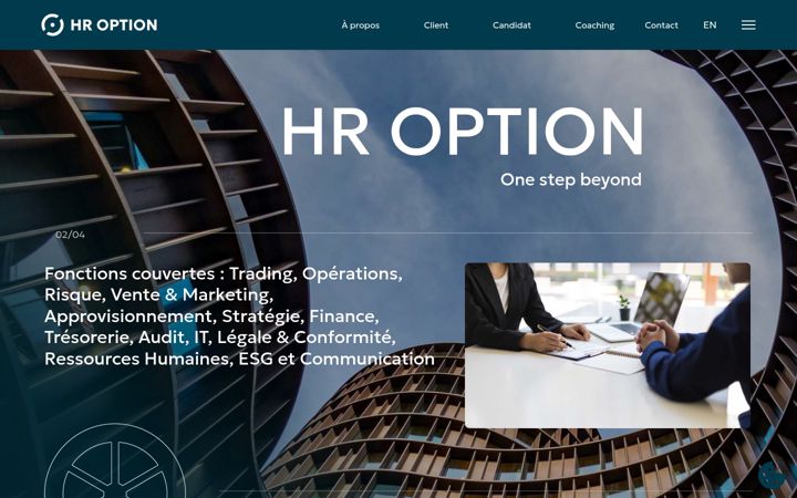Screenshot of hroption.ch