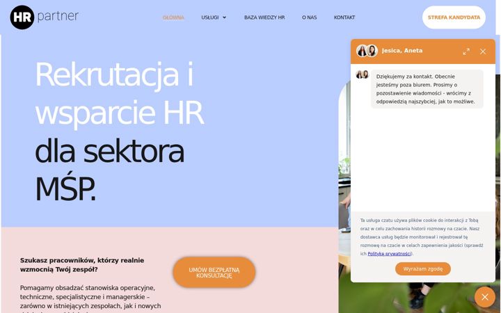 Screenshot of hrpartner.net.pl