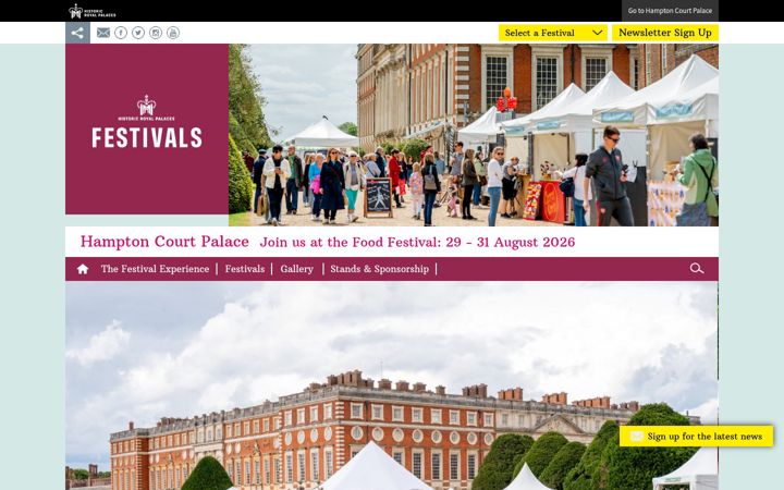 Screenshot of hrpfestivals.com