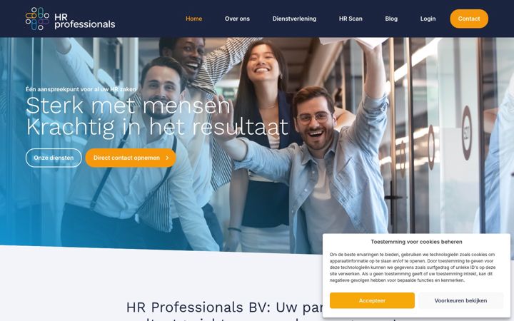 Screenshot of hrprofessionals.nl