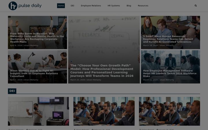 Screenshot of hrpulsedaily.com