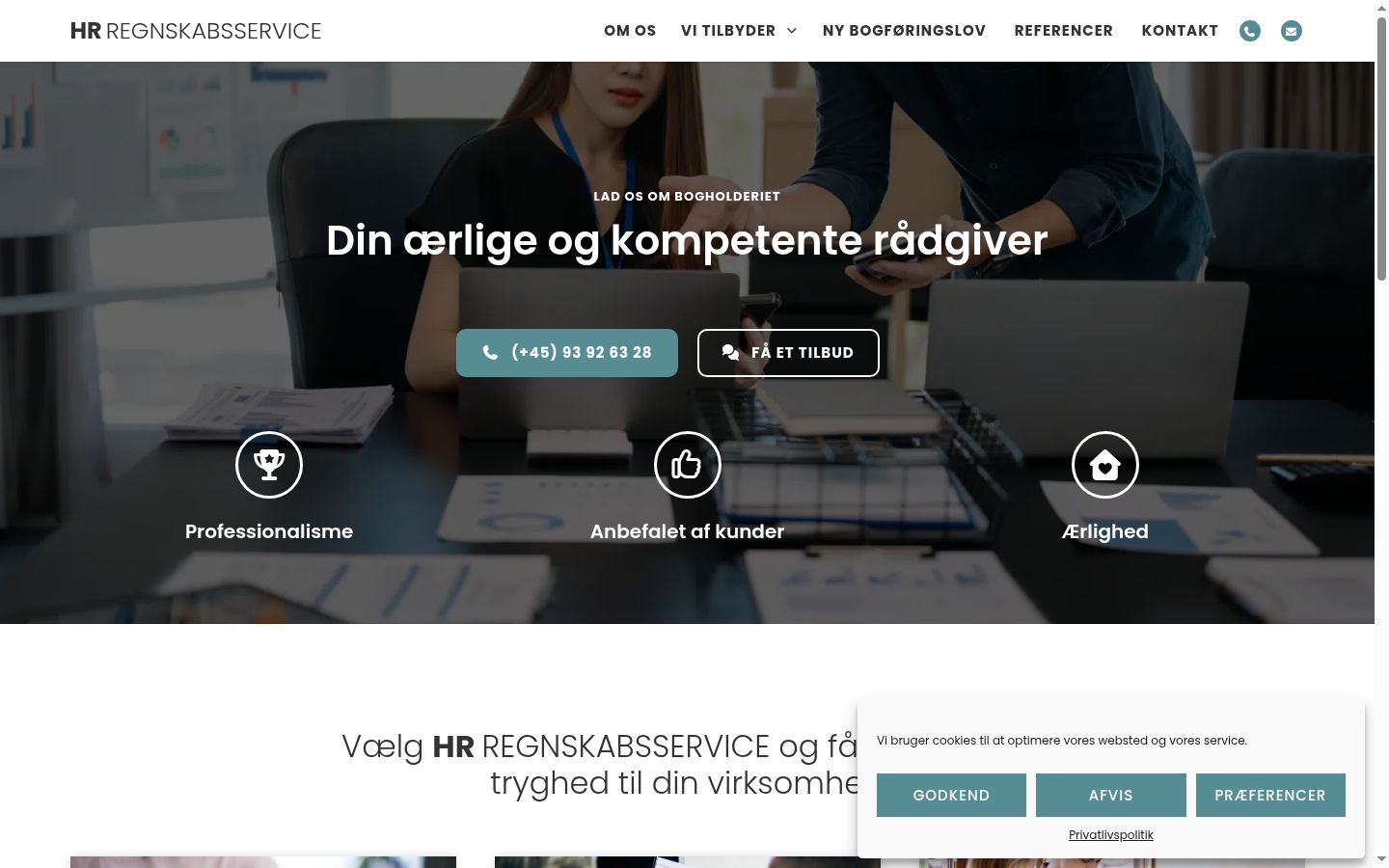 Skärmbild av samtyckesbannern som visades före någon interaktion