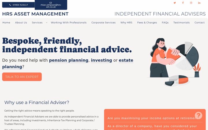 Screenshot of hrs-am.co.uk